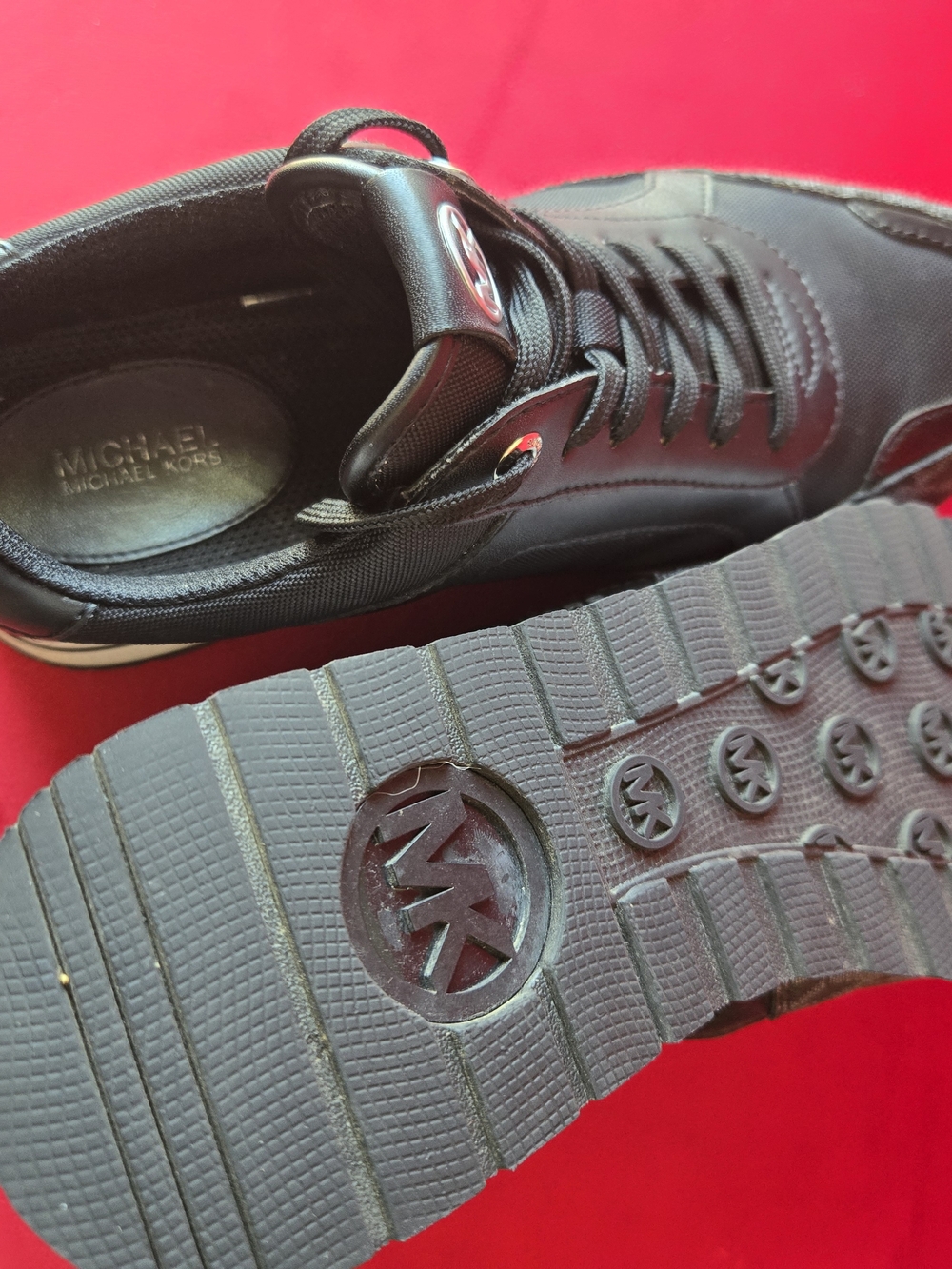 Michael Kors Black Low-Top Women's Sneakers with MK Logo